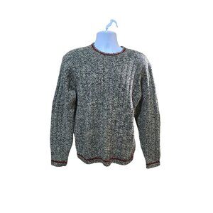 Vintage Polo Sport Ralph Lauren Wool Sweater Black/White Cable Knit fisherman